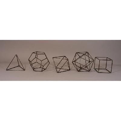 Set de poliedros regulares en hierro tubular