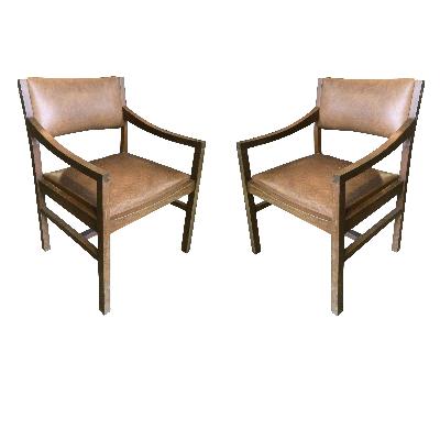 S_21 Par de sillas con brazos de Lopez Morton S.A. México. 