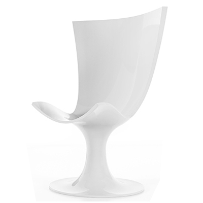 Joel Escalona. Silla Santos de acrílico laqueado color blanco (P/U)
