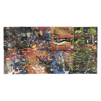 Pablo Castillo. Sin título. Mixta y esmalte sobre loza.