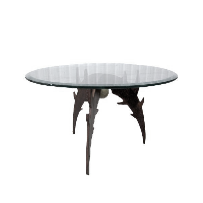 Elí Sotelo. Mesa de centro en hierro y acero