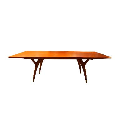 Eugenio Escudero. Mesa de comedor estilo Danés en madera de cedro