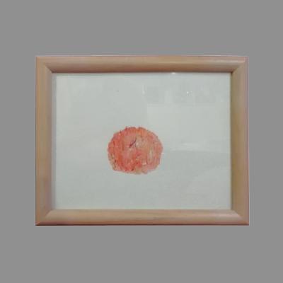 Pilar Pedroza. Sin título (Círculo rojo). Collage y acuarela sobre papel algodón