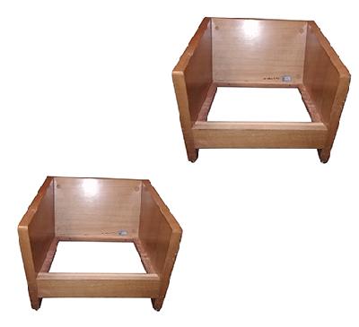 Par de soportes para sillón en madera aglomerada de pino