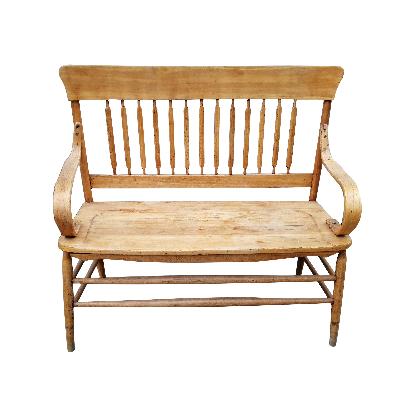La Malinche. Loveseat estilo Early American en madera de haya