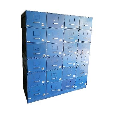 Archivero a 2 módulos en metal laqueado azul