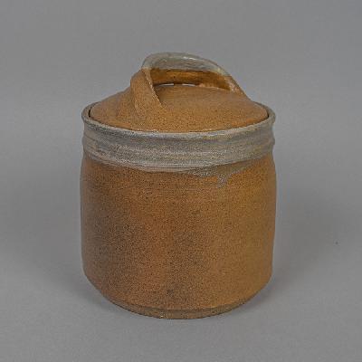 Especiero en cerámica de alta temperatura naranja y beige