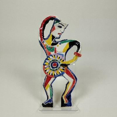 Eric Ledoux. El soldado. Escultura de cerámica policromada