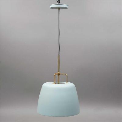 Lámpara de techo en metal laqueado azul turquesa