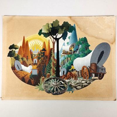 Ramón Prats. Sin título (Carabanas). Acrílico sobre cartoncillo