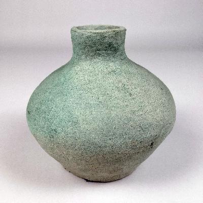 María Teresa Espriu. Vasija en cerámica de alta temperatura verde aqua