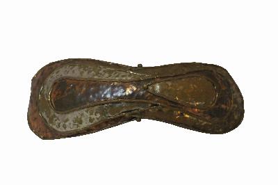 Hebilla de cobre, latón y metal plateado estilo Brutalista